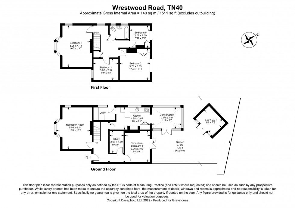 Floorplan for Wrestwood Road, Bexhill on Sea, East Sussex