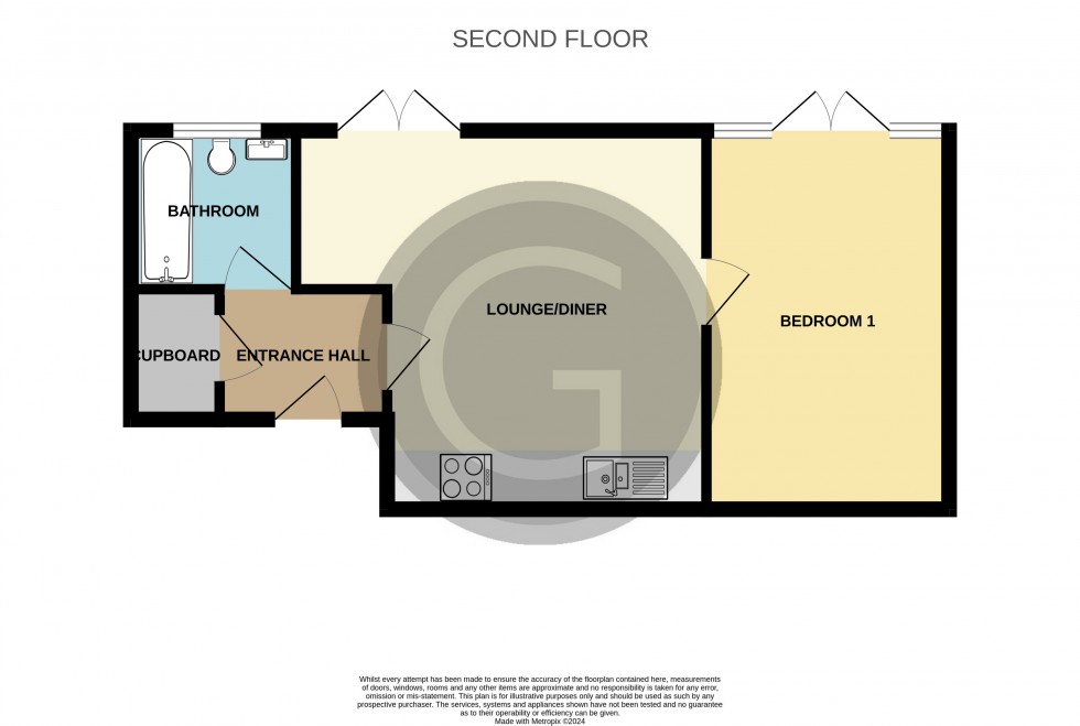 Floorplan for Cooden Sea Road, Bexhill on Sea, East Sussex