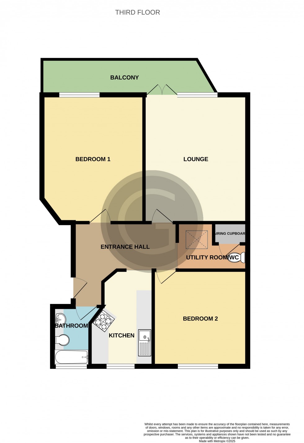 Floorplan for Flat Shellbourne House, Bexhill on Sea, East Sussex