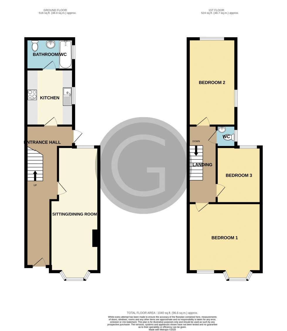Floorplan for Cornwall Road, Bexhill on Sea, East Sussex