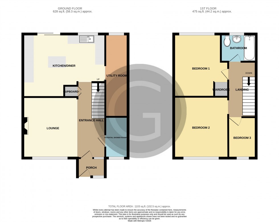 Floorplan for Wannock Close, Bexhill-on-Sea, East Sussex