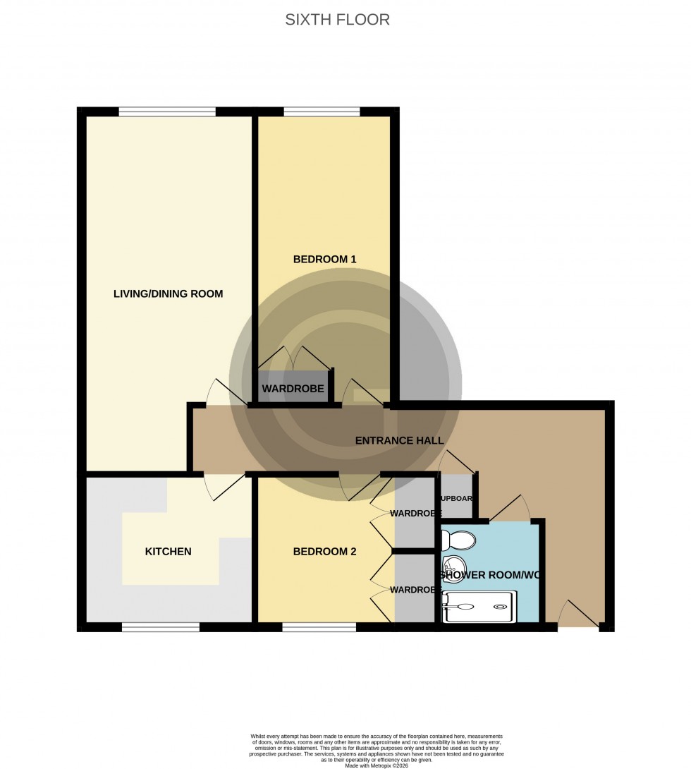 Floorplan for Marina, Bexhill on Sea, East Sussex