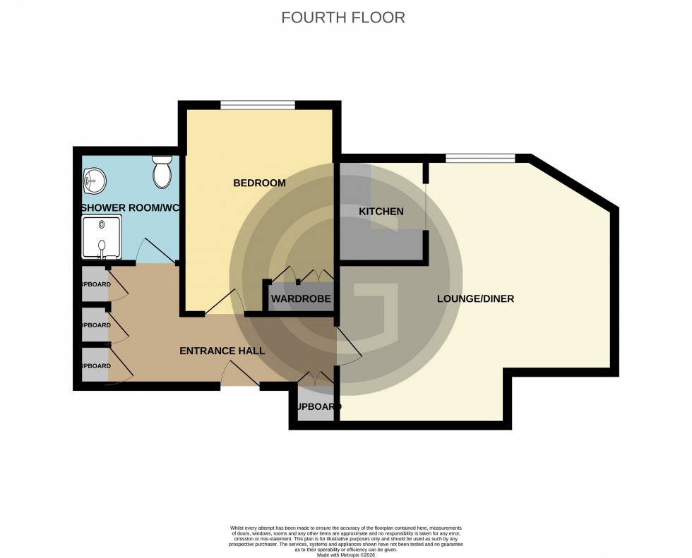Floorplan for De La Warr Parade, Bexhill-on-Sea, East Sussex