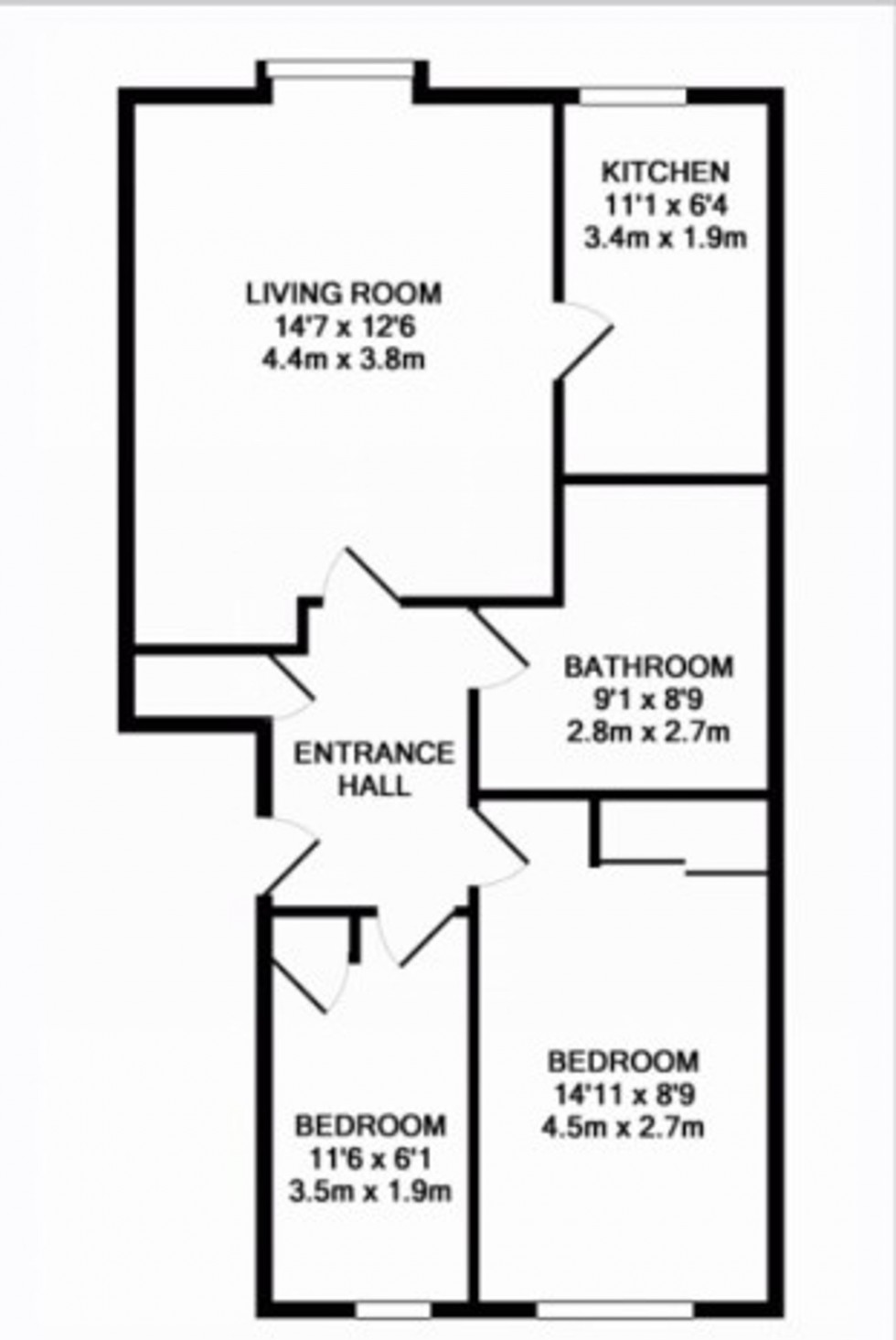 Floorplan for Abbey Way, Battle, TN33